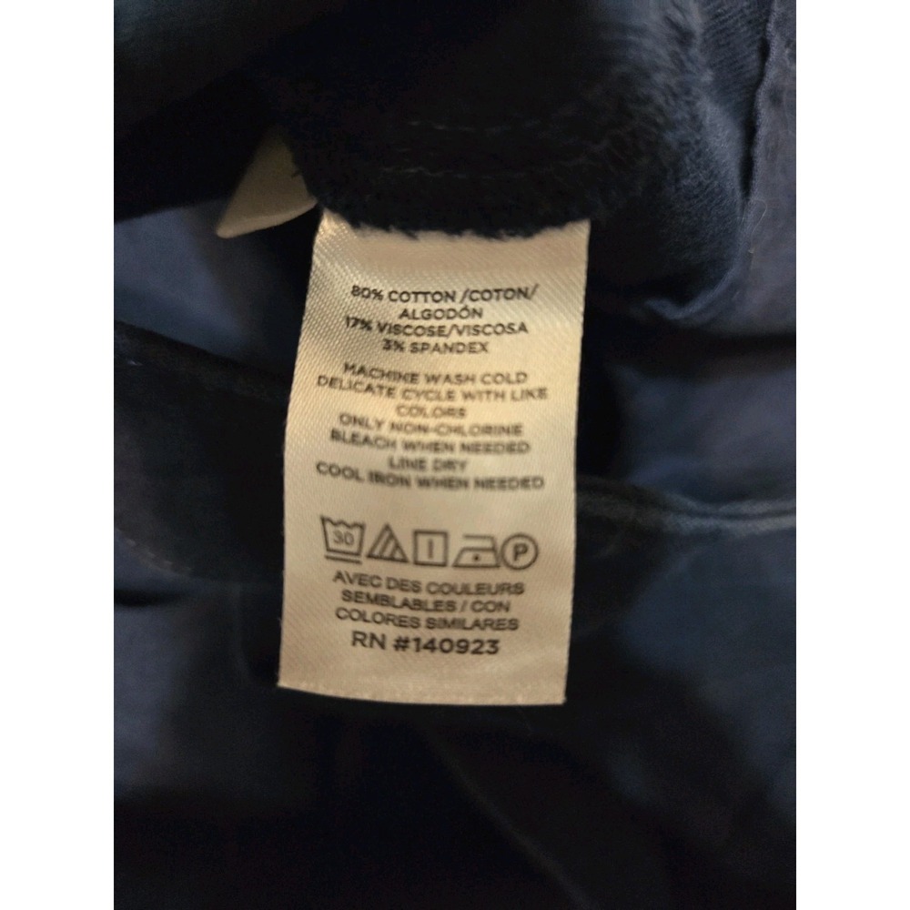 LOFT Palmer Wide Leg High Rise Pants W Patch Pockets Navy Blue 6 (30x31.5) - Picture 7 of 9